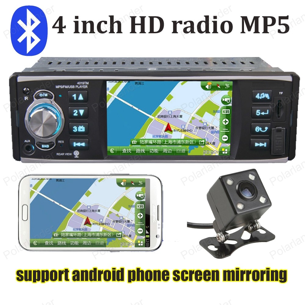 Autoradio Car Radio 1 Din 4 Inch HD USB / SD /FM Stereo Bluetooth MP5 Player Mirror Link Radio Cassette Player Touch Screen