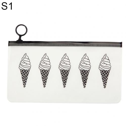 Tragbare PVC Wasserdicht transparent Druck machen-hoch Tasche Schreibwaren Lagerung Beutel: S1