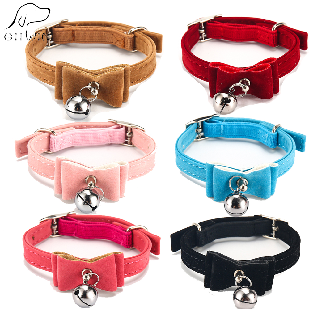 Cat Collars Breakwaay Bells Pet Collar for Cats Small Dog Collars Kitten Pets Supplies Dog-collar Leash Cat Necklace PQ004