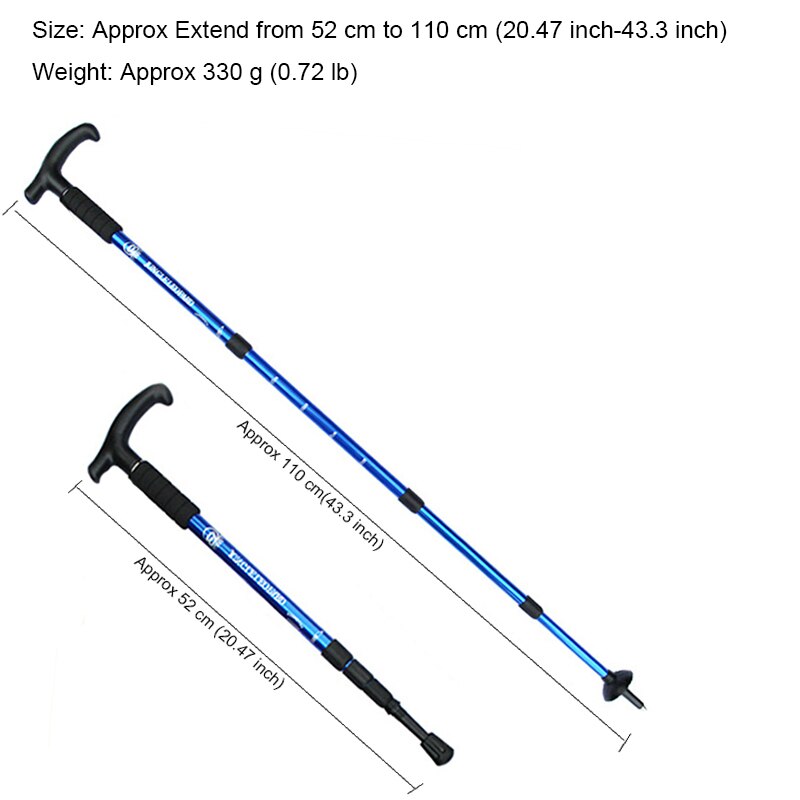 Adjustable Walking Stick for the Elderly Telescopic Crutches for Old Men Women Anti Shock Walking Cane Trekking Pole for Fathers