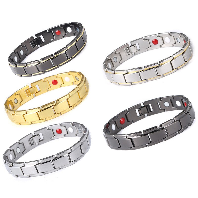 Gezondheidszorg Gewichtsverlies Magnetische Therapie Elemental Armband Artritis Pijn Gezondheid Energie Bio Magnetische Mannelijke Sieraden Cadeau