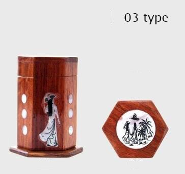 Soporte de caoba de escritorio para palillos de dientes, caja de almacenamiento de bastoncillos de algodón y madera, contenedor de palillos de dientes, Vietnam: 03