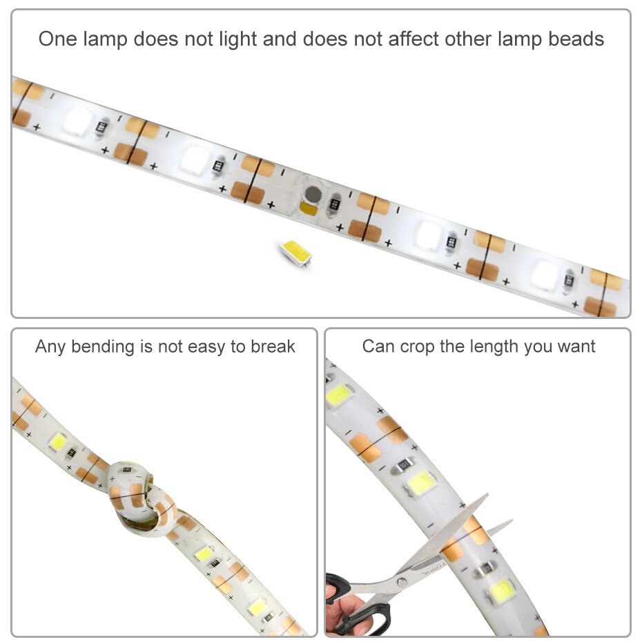 Wasserdichte LED Streifen Spiegel Licht Schlecht 5V USB berühren Kontrolle Dimmbare Streifen LED Für Spiegel Tisch Kleiderschrank machen-hoch Licht