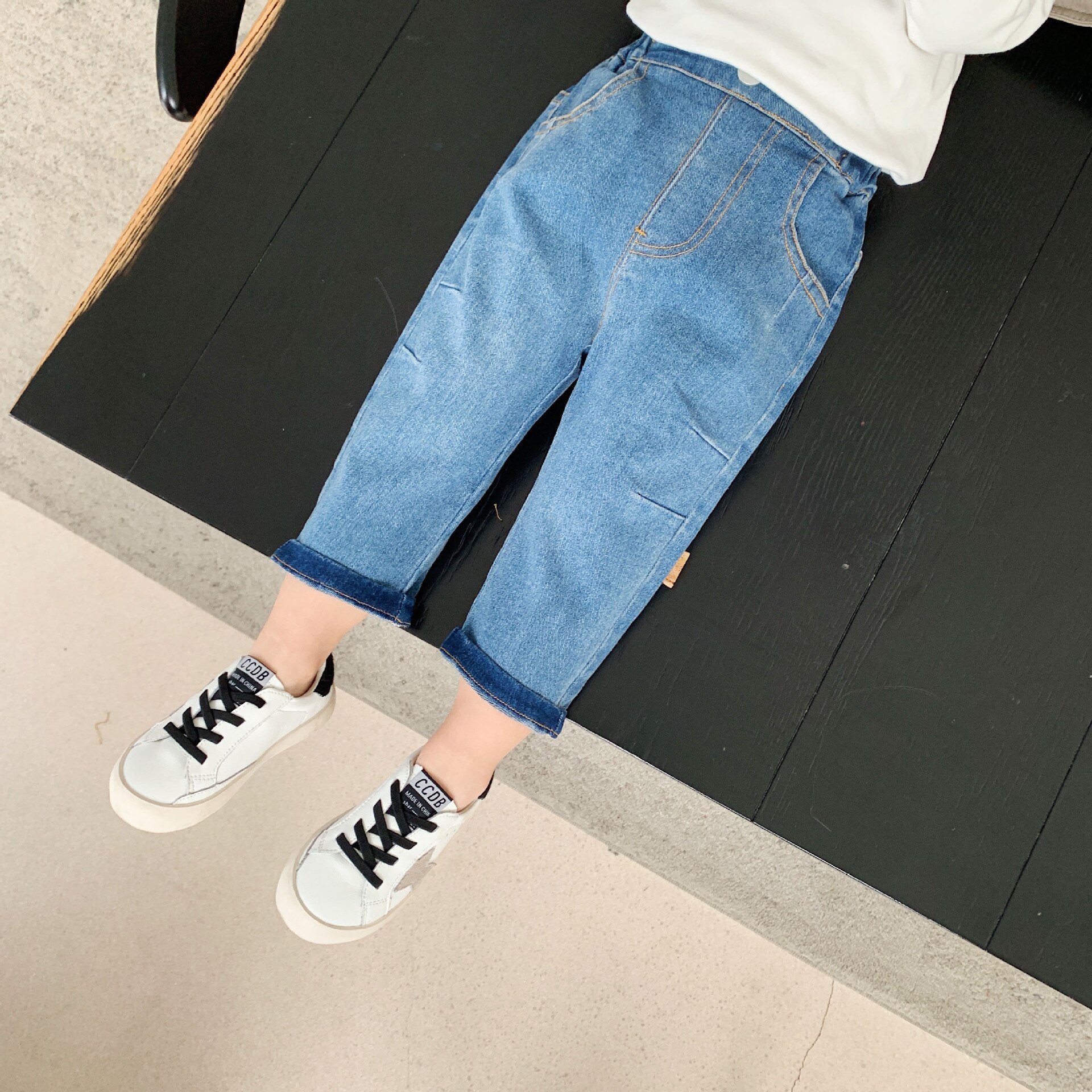 Pantalones vaqueros ajustados para niños y adolescentes, ropa de , primavera y otoño,