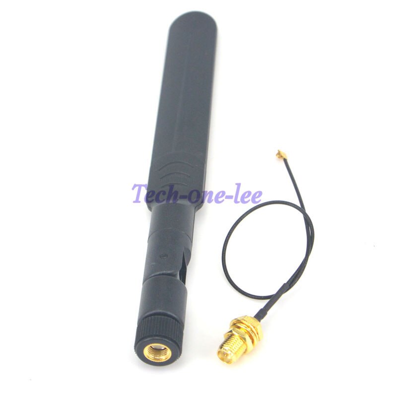 Antena wifi 2.4ghz/5.8ghz omni dual-band 5dbi, antena rp sma macho + mini 1.13 pci u. fl to rp sma cabo de pigtail feminino wifi, 17cm