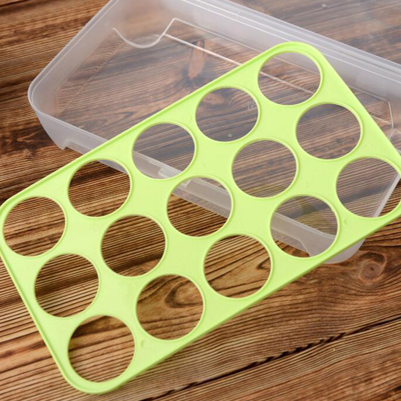 3 Pcs Egg Storage Box Egg Tray containers Kitchen Refrigerator 15 Grids Eggs Plastic Dispenser Airtight Fresh Preservation