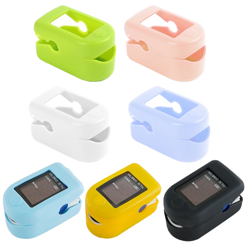 Finger Pulse Oximeter Cover Fingertip-Pulse Blood Oxygen Protector Case Storage Pack Silicone Protective Bag Sleeve
