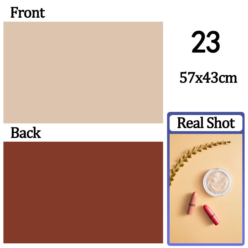 Cenários fotográficos papel de parede 57*43cm 2 lados cor sólida fundo adereços de papel para estúdio fotográfico produto de sessão cosméticos