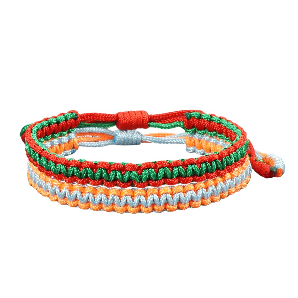 2 Stks/set Vrouwen Geweven Armband Bohemian Katoenen Touw Gevlochten Armbanden Voor Mannen Liefhebbers Beste Vriend Kinderen Geluk Sieraden: style 7