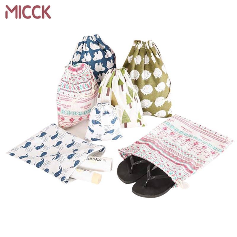 MICCK Travel Storage Bag Toy Storage Underwear Shoes Kids Toys Organizer Drawstring Cosmetic Candy Bags