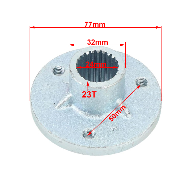 5 "6" M8 * 3 Stud Wielnaaf Voor 15mm/17mm Achter 17T Voor 50cc 70cc 90cc 110cc 125cc 168 200F Go Kart Mini Kids ATV Quad Bike Onderdelen: Rood