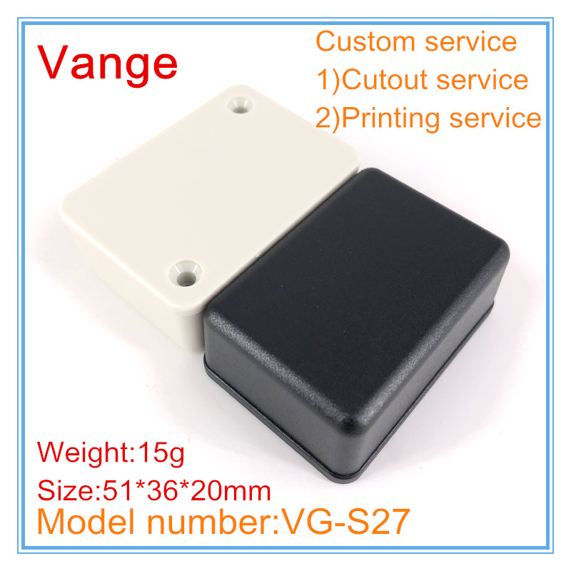 5pcs/lot injection mold junction box IP54 ABS plastic enclosure box for PCB project junction box 51*36*20mm
