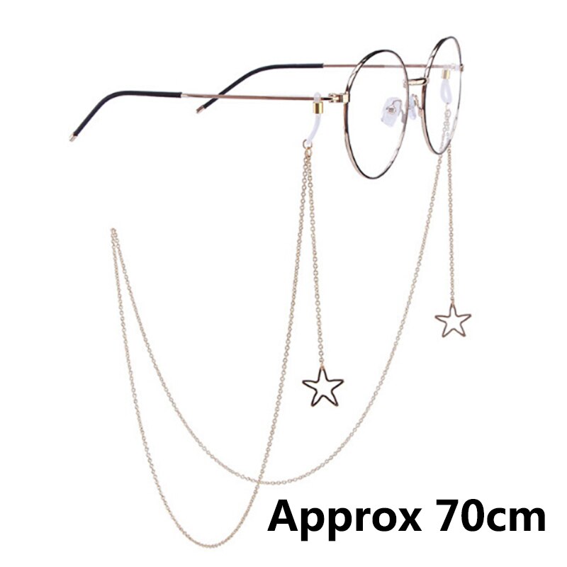 1 stücke Brillen Gurt Lesebrille Hängen Kette Sonnenbrille Brillen Halfter Nacken Kabel Gläser Unterhose Metall Kette: 15