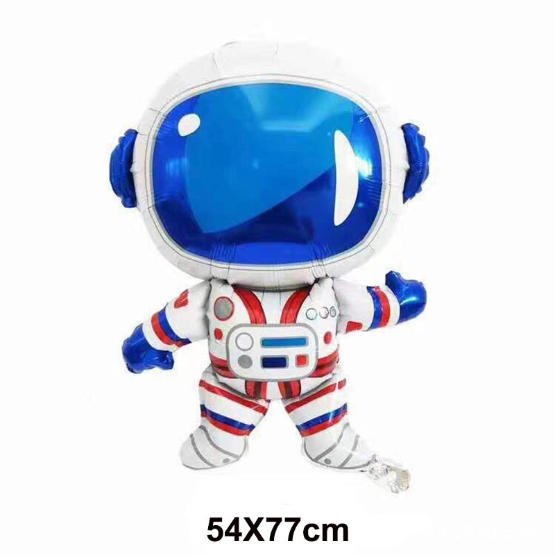 4Pcs Large Size Outer Space Cartoon Balloons Astronaut Balloons Rocket Balloons Baby Shower Kids Planet Themed Party Supplies