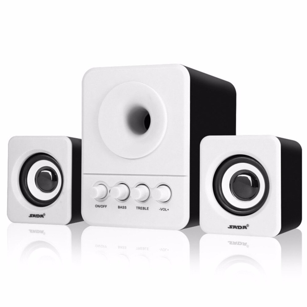 SADA D-203 Combinatie Speaker USB 2.1 Wired Mini Draagbare Speaker voor Desktop Computer Mobiele Telefoon Notebook