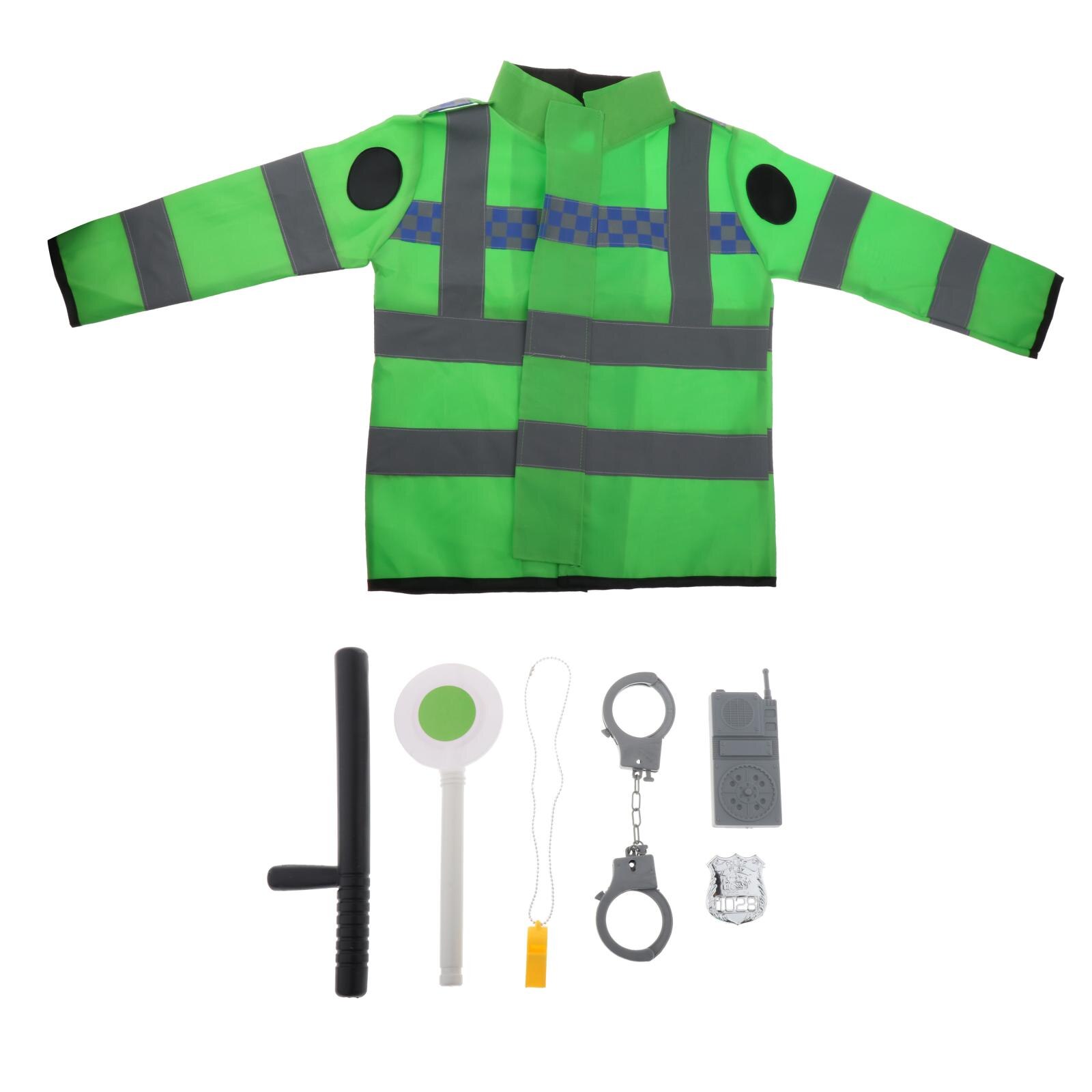 Fancy Dress Costume Role Pretend Educational Toy Policeman Officer Whistle