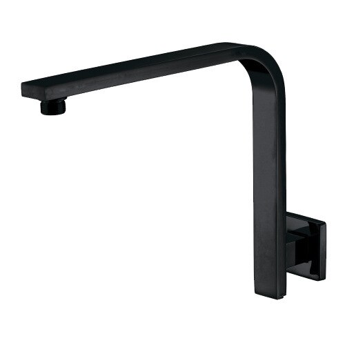 Best Brass GOOSENECK Square Chrome Rain shower Wall Mounted shower head shower arm SA005-1: black