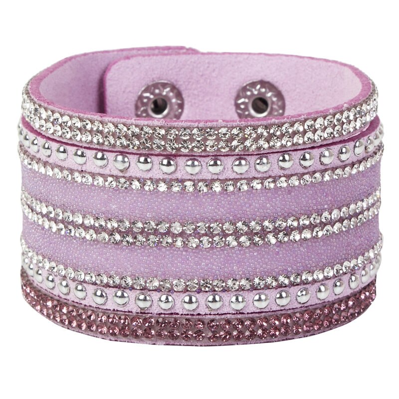 Multilayer Leather Rhinestones Wide Bracelets&Bangles Women Girls Men Chain Charms Wrap Bracelet Wristband Party Jewelry: B1963 F