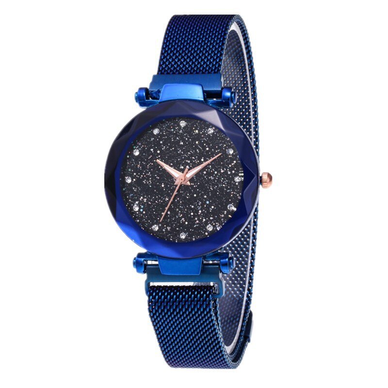 Vrouwen Horloges Luxe Kristal Mode Jurk Vrouw Horloges Klok Quartz Dames Horloges Voor Vrouwen Relogio Feminino: Blauw