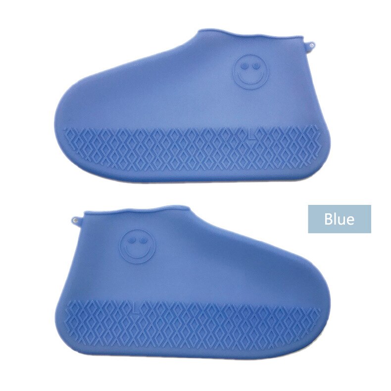 Erwachsene freundlicher Wasserdichte Schuh Abdeckungen Gummi Silikon Überschuhe Schuhe Protektoren Wiederverwendbare Regendicht Skidproof Über Schuhe Stiefel Abdeckung: Blau / M