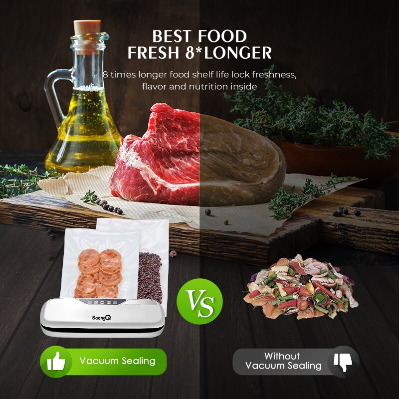 Elektrisk vakuumförseglare vakuumförpackningsmaskin sous vide vakuumförseglare för matförvaring matförpackare vakuumpåsar försegling