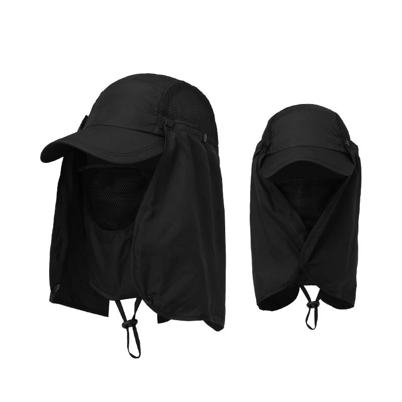 Emmerhoeden Zonnehoed Zonbescherming Lente Zomer Waterdichte Boonie-hoed voor vissen Wandelen Tuin Safari Strand: Black