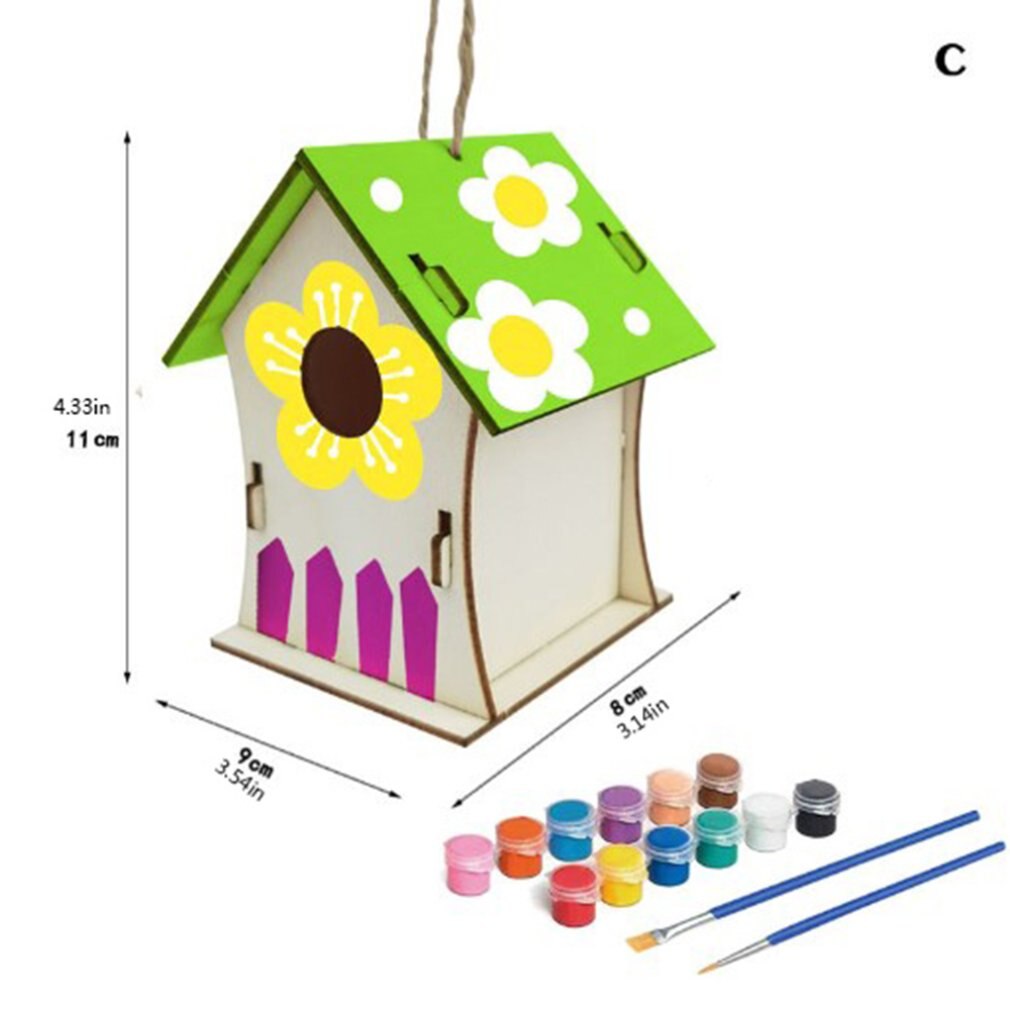 Bird Room Home Decoration DIY Hand-painted Bird Room Art Project Handicraft Indoor And Outdoor Pendant C