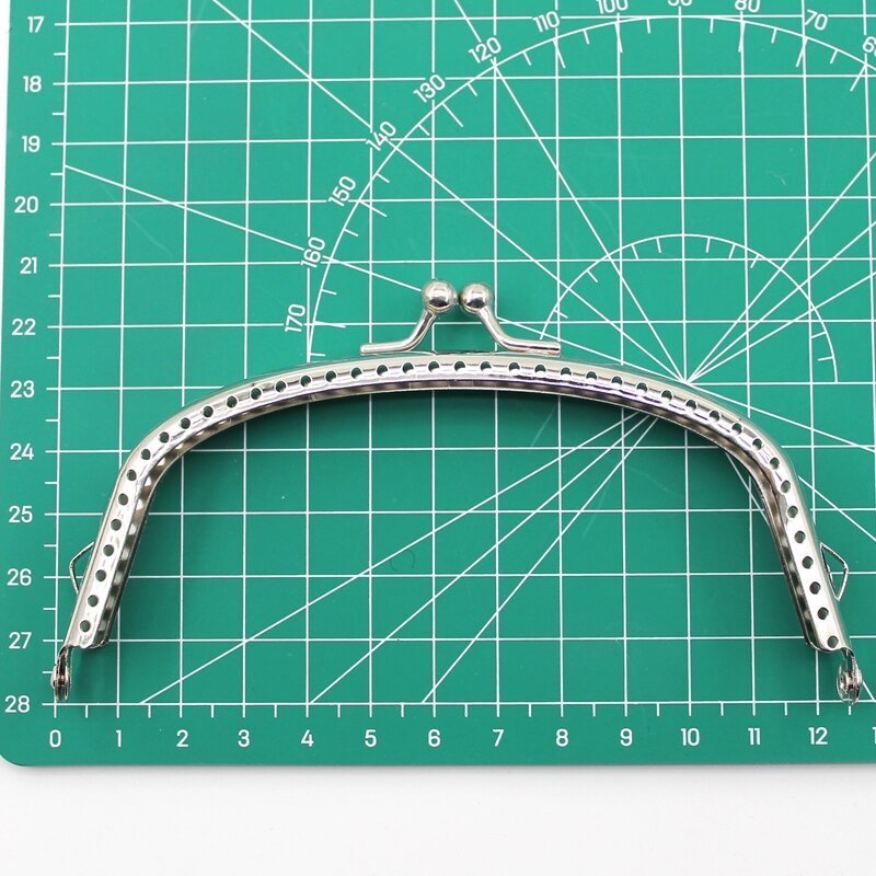 1 stück Glänzend Silber Arc Grundlegende Metall Geldbörse Rahmen Kuss Schließe Sperre DIY Tasche Zubehör 6.5/8.5/10.5/12.5/15/20,5 CM Tasche Zubehör: 12.5cm