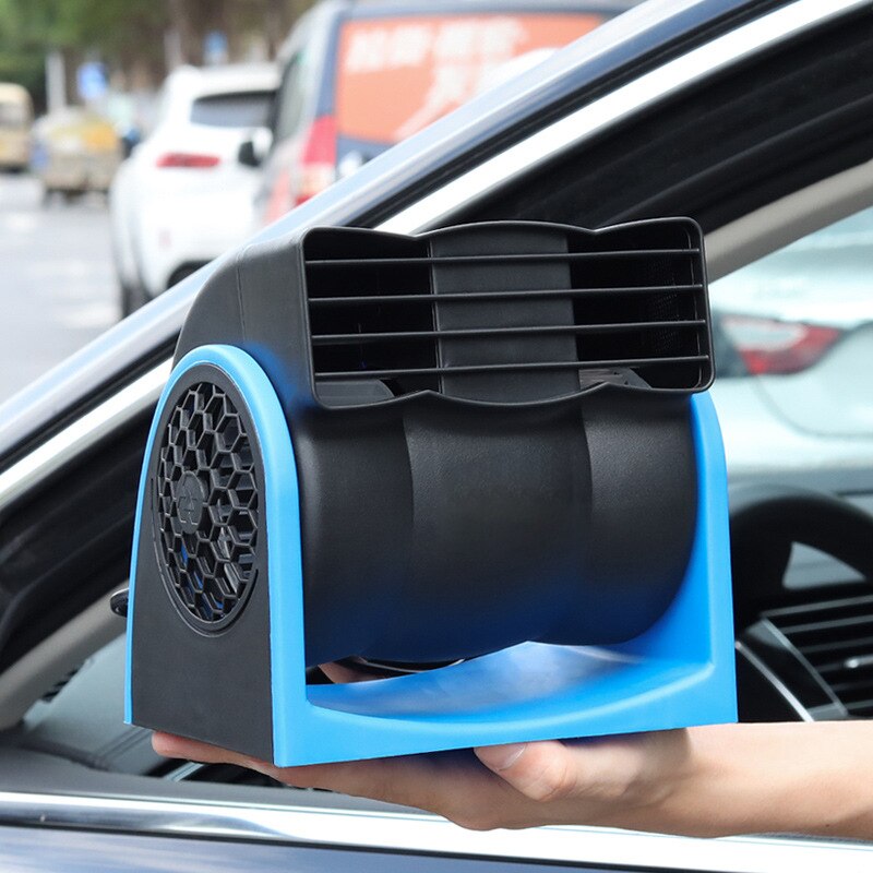 12V Car Air Conditioner Vehicle Air Fan Truck Boat Car Cooling Speed Adjustable Silent Cool Cooler w/ Car Cigarette Lighter