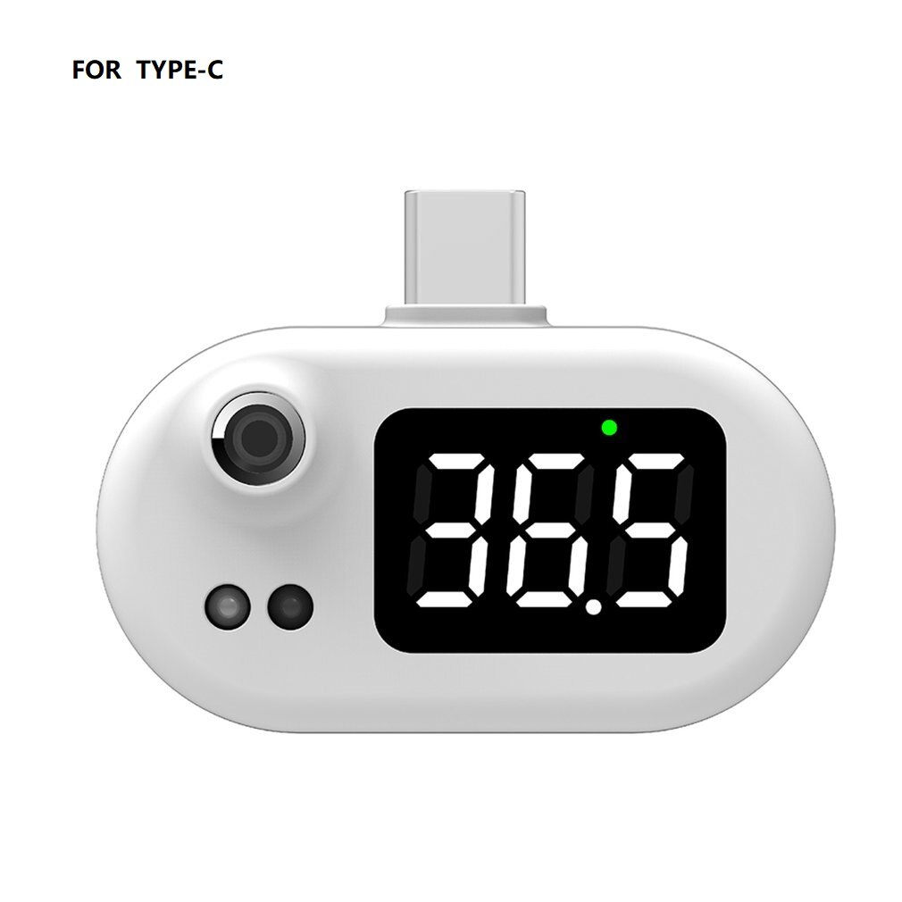 Mini termómetro infrarrojo portátil con USB, enchufe tipo C/Android/Apple para Xiaomi/iPhone X/11/12, termómetro Digital para teléfono móvil: A for Type-c  