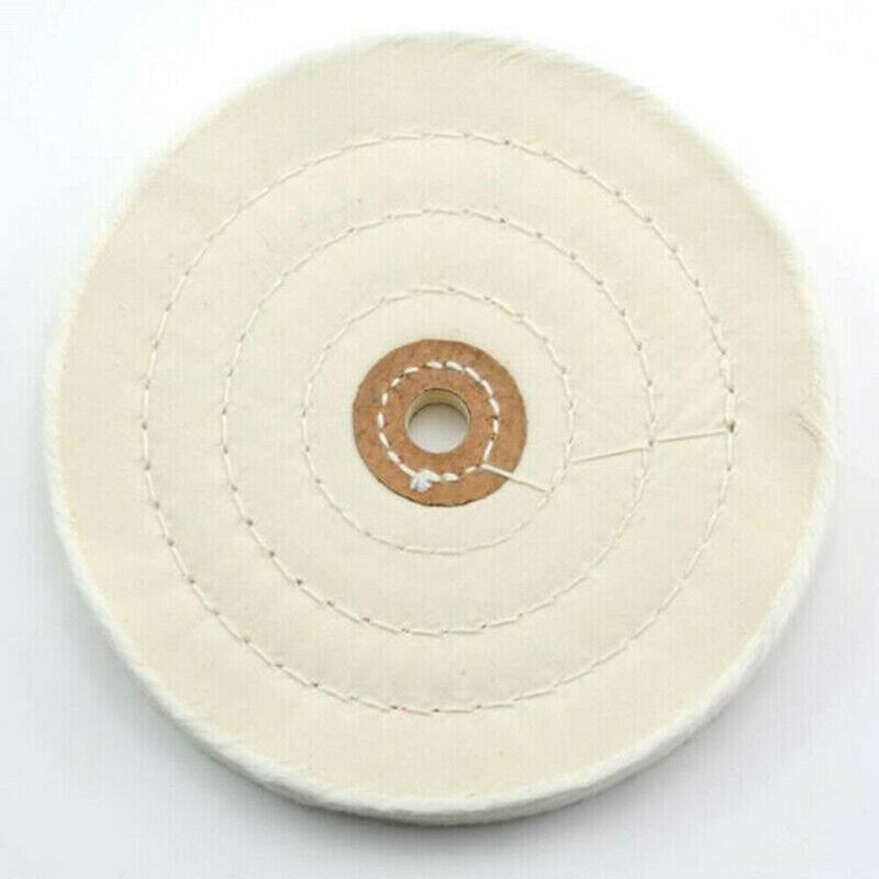 150MM 6 Inch Spiral Stitched Cotton Buffing Polishing Wheel Mop Bench Grinder