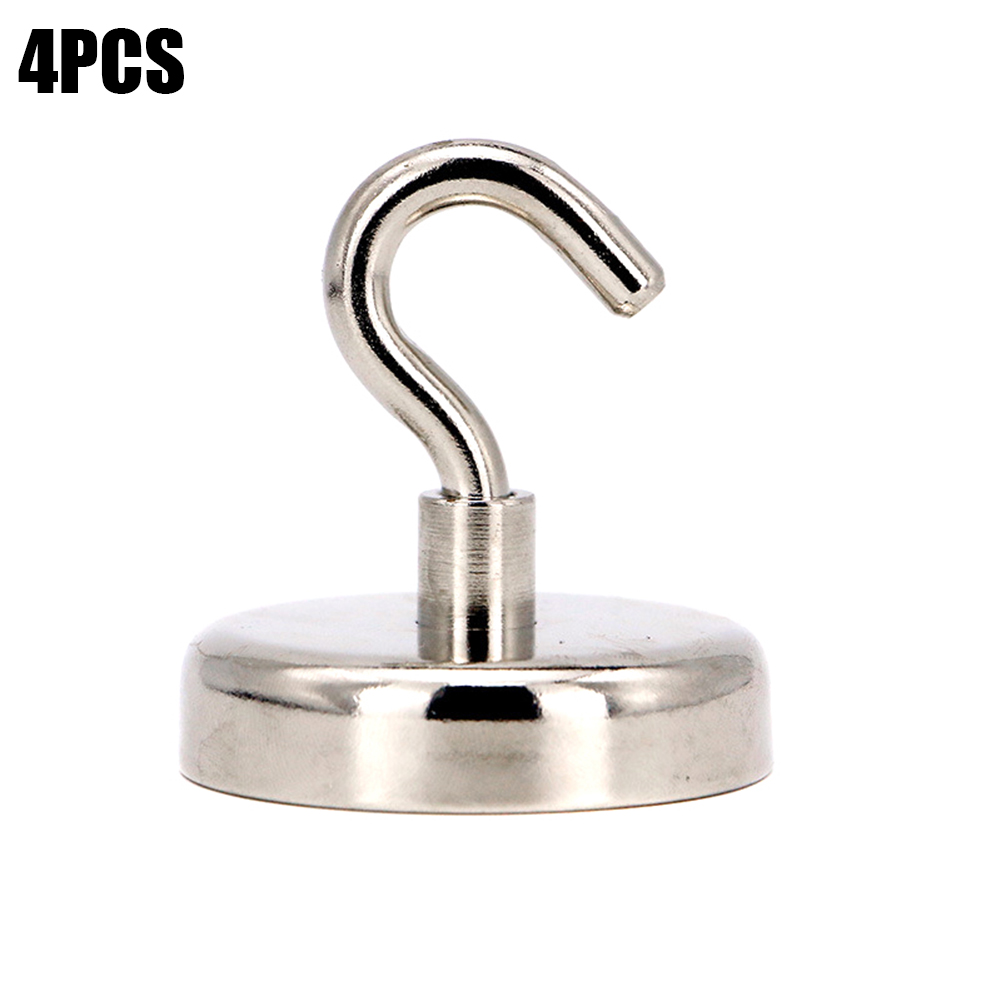 4pcs Multifunctional Magnetic Hooks Powerful Heavy Duty Neodymium Magnet Refrigerator Surfaces Not Scratch FP8 AU07: Default Title