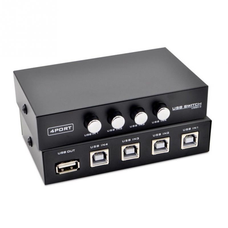 Neue USB 2.0 4 Hafen Teilen teilen schalten Umschalter Wähler Kasten Hub Für PC Computer Manuelle Scanner Drucker