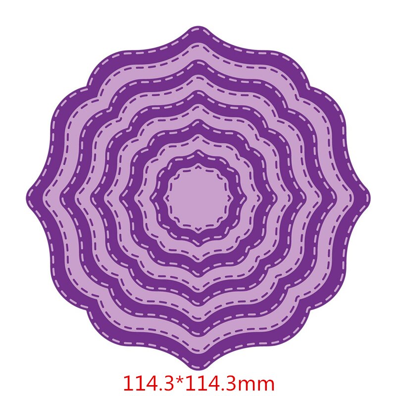Nestet hjerte sirkel oval firkantet ramme sett metall skjærematriser til scrapbooking gjør-det-selv-album papirkort lage dekorasjon: H3713