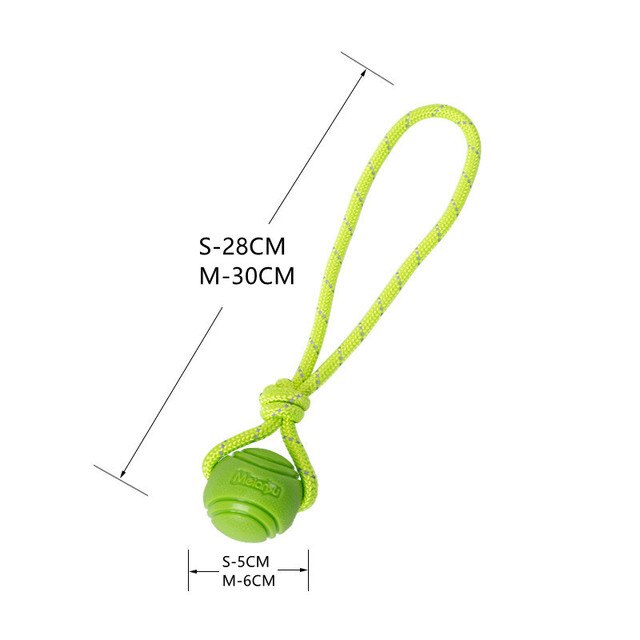 Dog Toys Ball Pet Dog Bouncy Rubber Solid Ball Resistance To Chew Toys Outdoor Throwing Recovery Training for Dogs: Green-2 / M-6cm