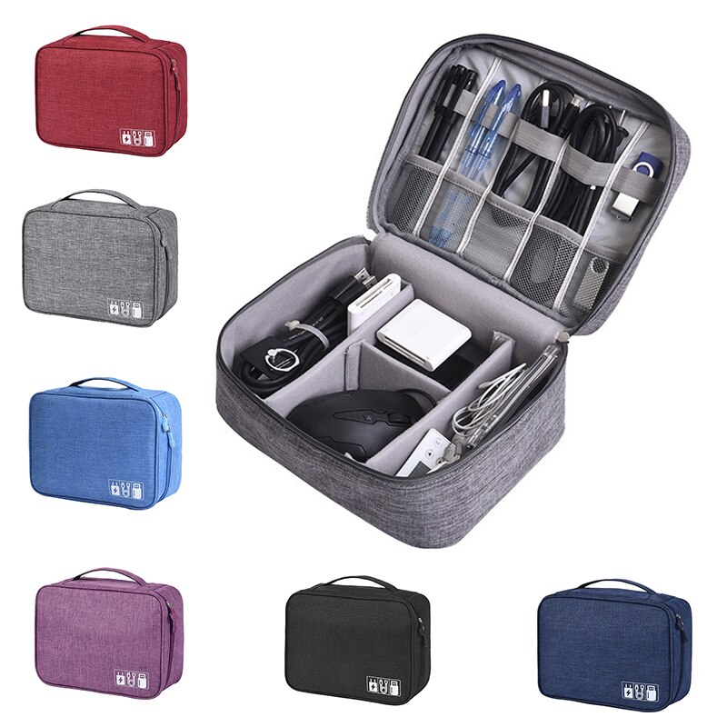 Organizer Case Waterproof Travel Closet for Headphones USB Charger Cable Storage Bag Digital Portable Zipper Accessories