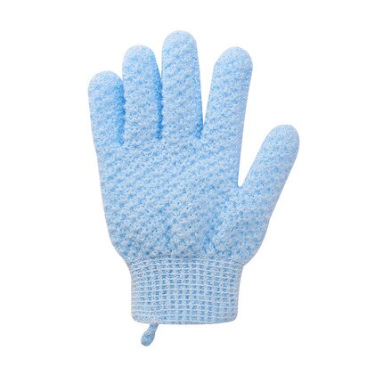 Soft Shower Exfoliating Scrub Gloves for Women Children Sponge Loofah Exfoliating Mitts for Bath, Spa Dead Skin Cell Remover: Blue 1Pc