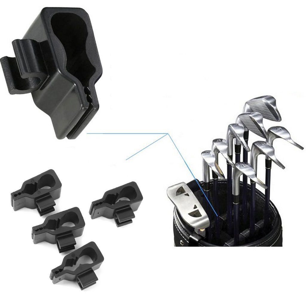 14Pcs Golf Club Bag Clip On Putter Clamp Holder Putting Organizer Black