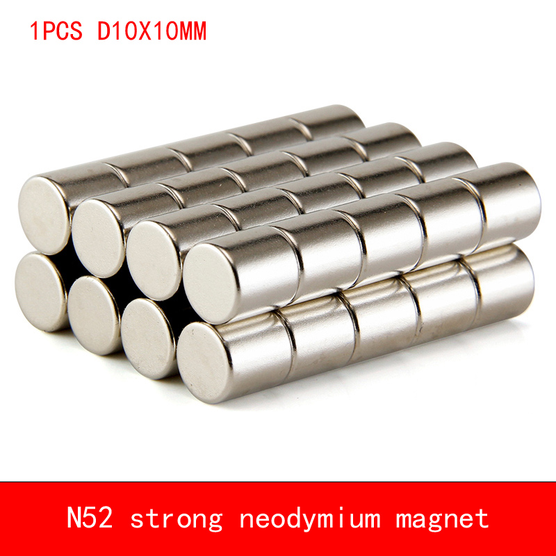 1 STKS D10 * 10mm ronde N52 Sterke magnetische kracht zeldzame aarde Neodymium magneet diameter 10X10 MM