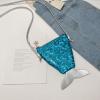 Mini sac bandoulière pour enfants mignon sac messager pour filles fermeture éclair Simple personnalité petit sac K506: Blue