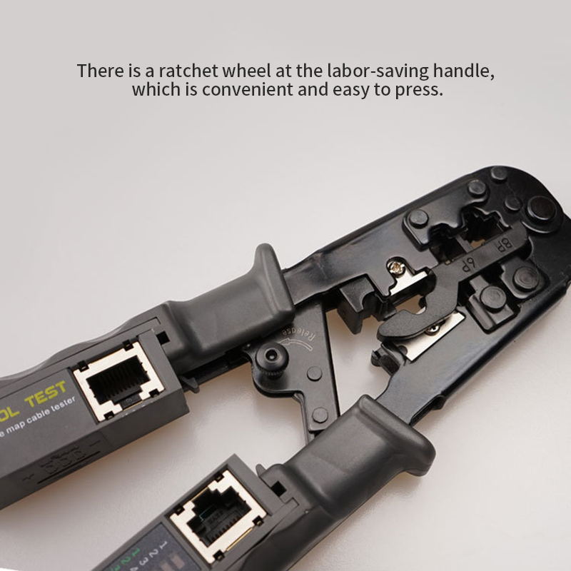 3 in 1 Network Cable Cutting Tool Cable Tester Cable Pliers 4P/6P/8P Wire Cutter Tool Test Crimping Pliers