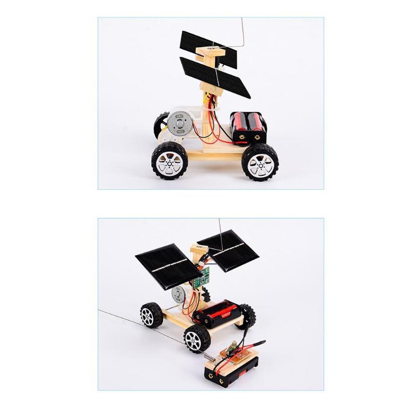 Modèle de véhicule télécommandé sans fil bricolage voiture solaire enfants enfants jouet