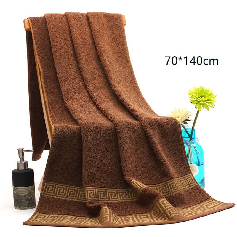 70 x 140cm badehåndklær i myk bomull stranddusjhåndkle voksne absorberende frotté luksuriøst håndkle dårlig menn kvinner grunnleggende håndklær