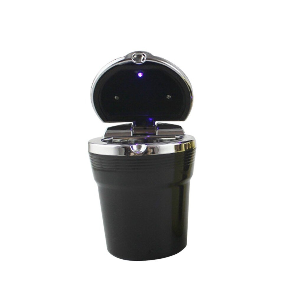 Auto asbak led licht asbak vierkante metalen auto asbak