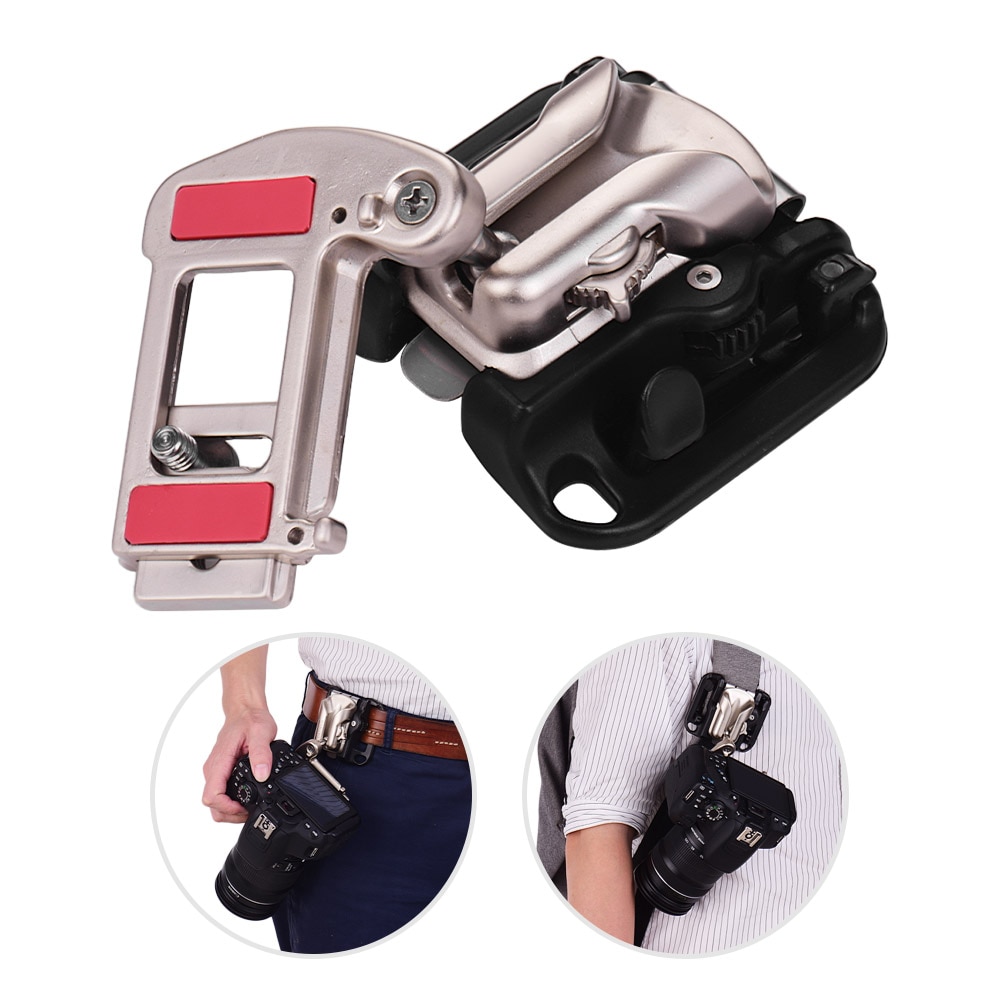 Support de ceinture à Clip pour appareil photo, fixation à vis de 1/4 pouces, pour appareils photo reflex numériques Canon, Nikon, Sony et Olympus
