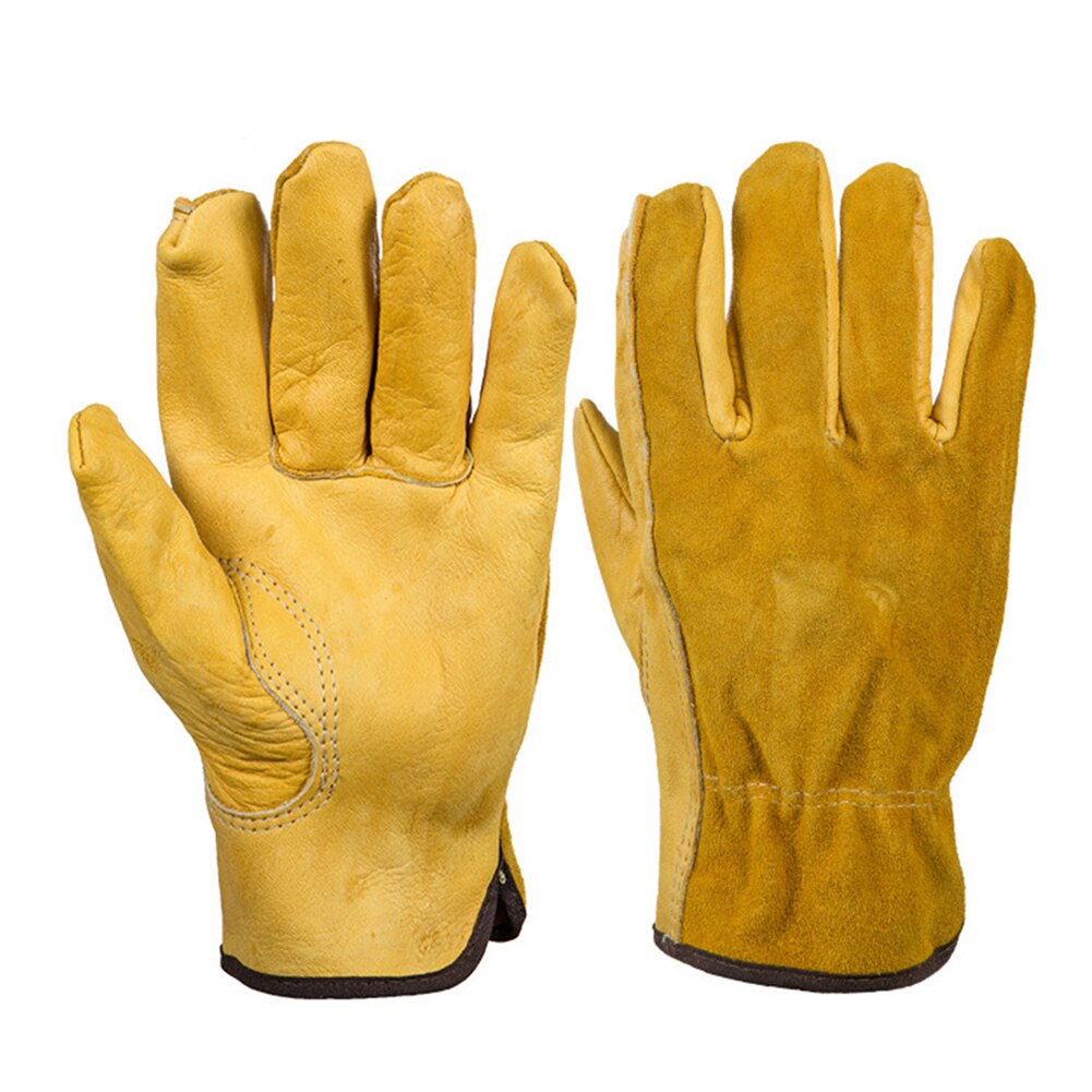 Guantes de cuero para trabajo, protección, seguridad, trabajo en el jardín: XL