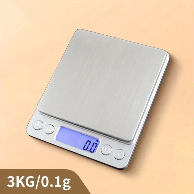 AccuWeight Digital Kitchen Scale Stainless Steel Food Scale with LCD Display for Precise Weighing of Cooking Ingredients Diet: Default Title