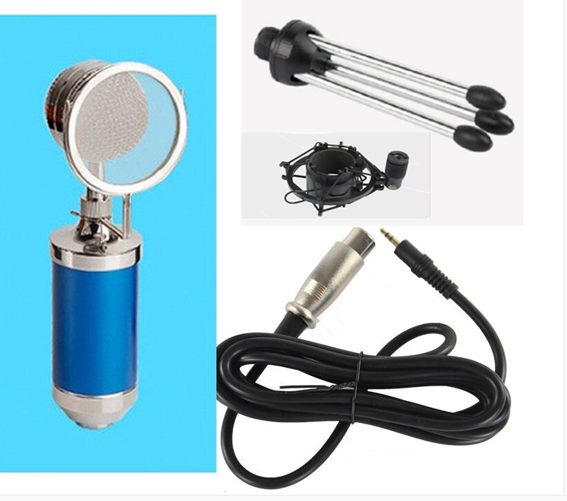 Metal USB capacitive microphone, used for laptop wired microphone, mobile phone singing recording voice