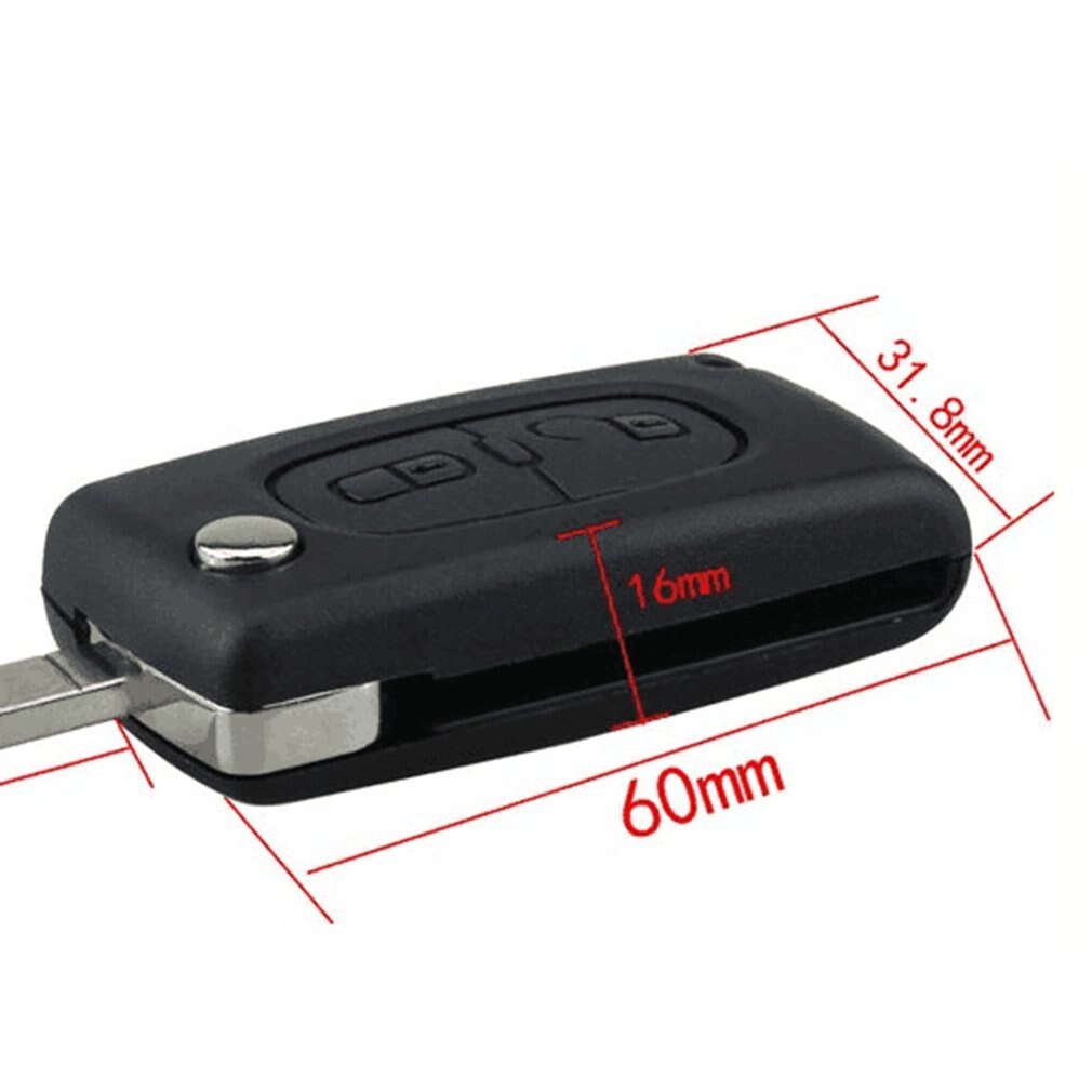 Ongesneden sleutelbehuizing voor autosleutels, sleutelbeschermhoes, klapsleutel voor peugeot 207 307 407 308