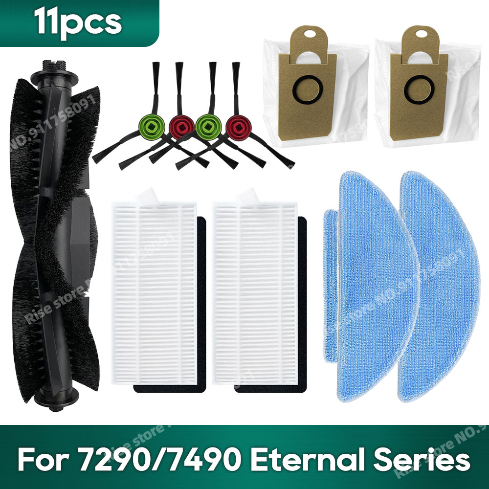 Compatible For Cecotec Conga 7490/7290 Eternal Home Genesis X-Treme Dust Bag Sack Robot Vacuums Spare Parts Accessories: Dark Grey